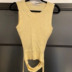 Zara knit cut out wrap top